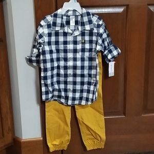 Carter's boys 5T LS outfit